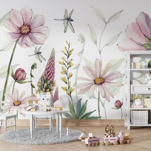Wallpaper Mural - Fabulous Flowers – Nature, flowers, floral, pink, botanical, plants