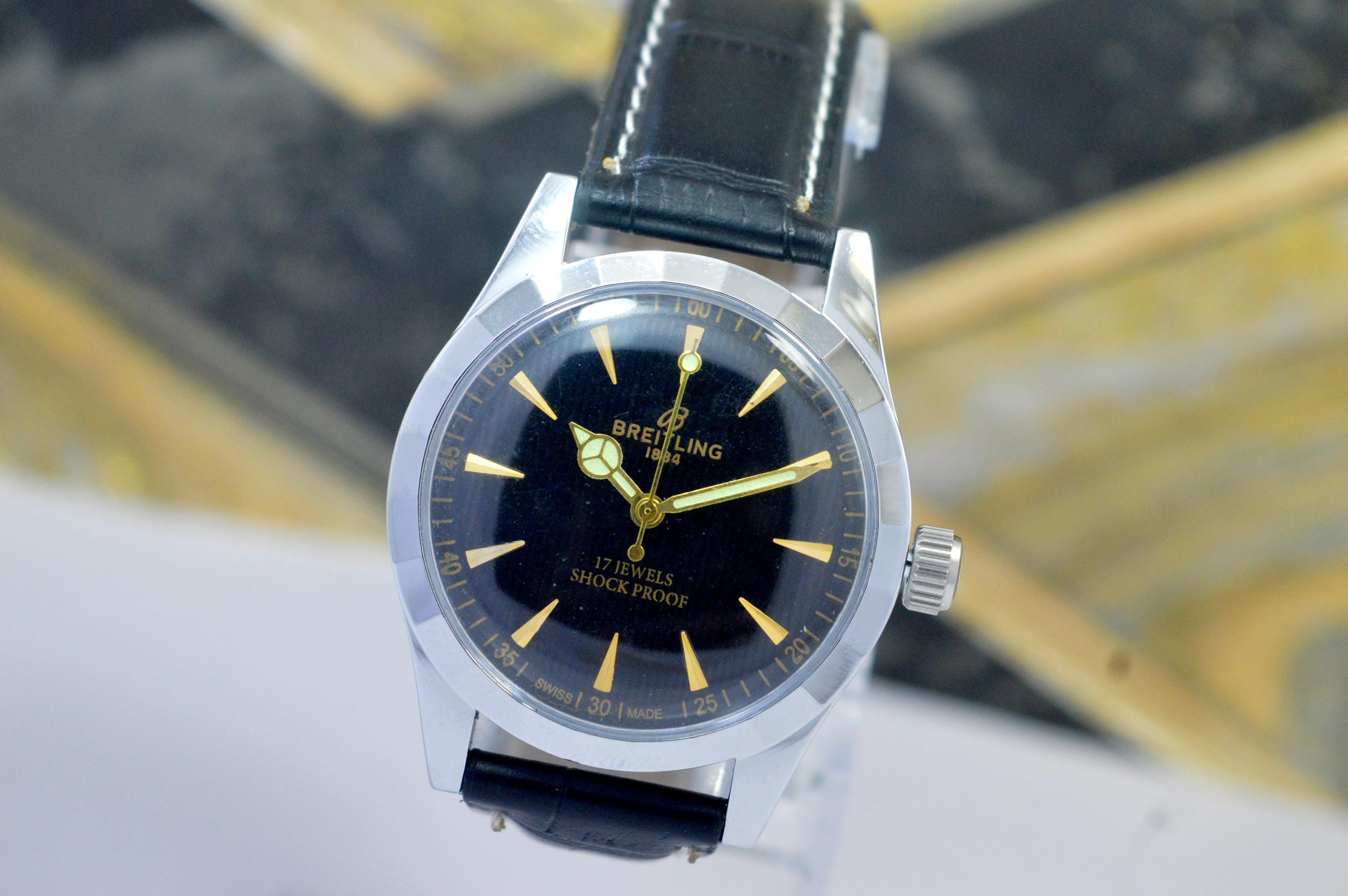 BREITLING 1884 イエロー/ブラック モデル Breitling 44mm Black Dial Chronomat 1884 In 18K Yellow Gold