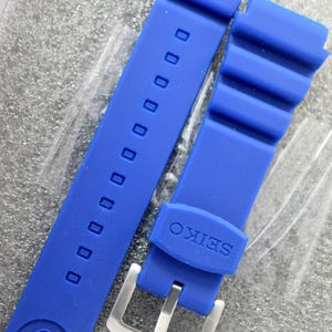 Seiko Diver Watch Band 22mm | Blue Rubber Strap for Men’s Wristwatch
