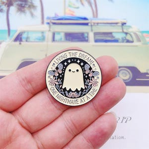 Lovely Ghost Enamel Pin | Cute Badge Pin | Lapel Pin | Collar Pin | Best Friend Gift | Birthday Gift for Her/Him