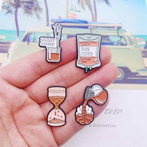 Coffee Lovers Enamel Pin | Cute Badge Pin | Lapel Pin | Collar Pin | Best Friend Gift | Birthday Gift for Her/Him