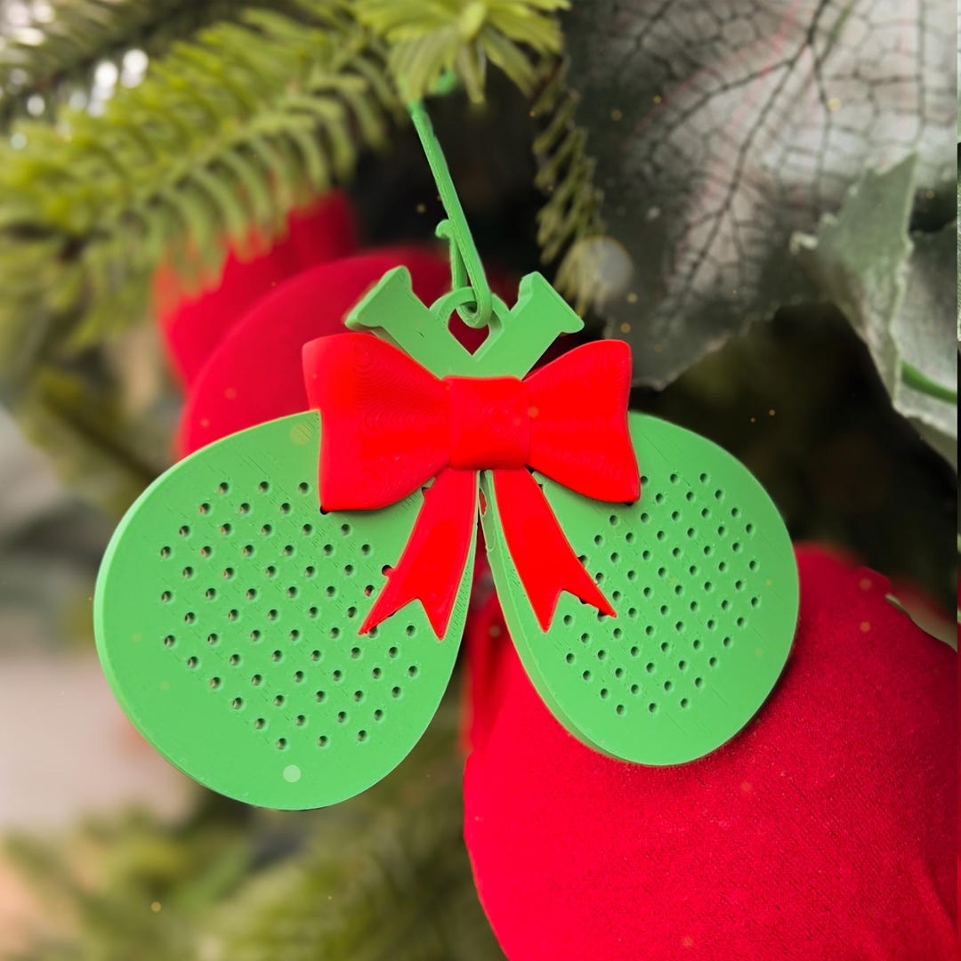 A Racket Tree Padel Holiday Ornament – Racket Christmas Tree Decoration With Bow - Etsy