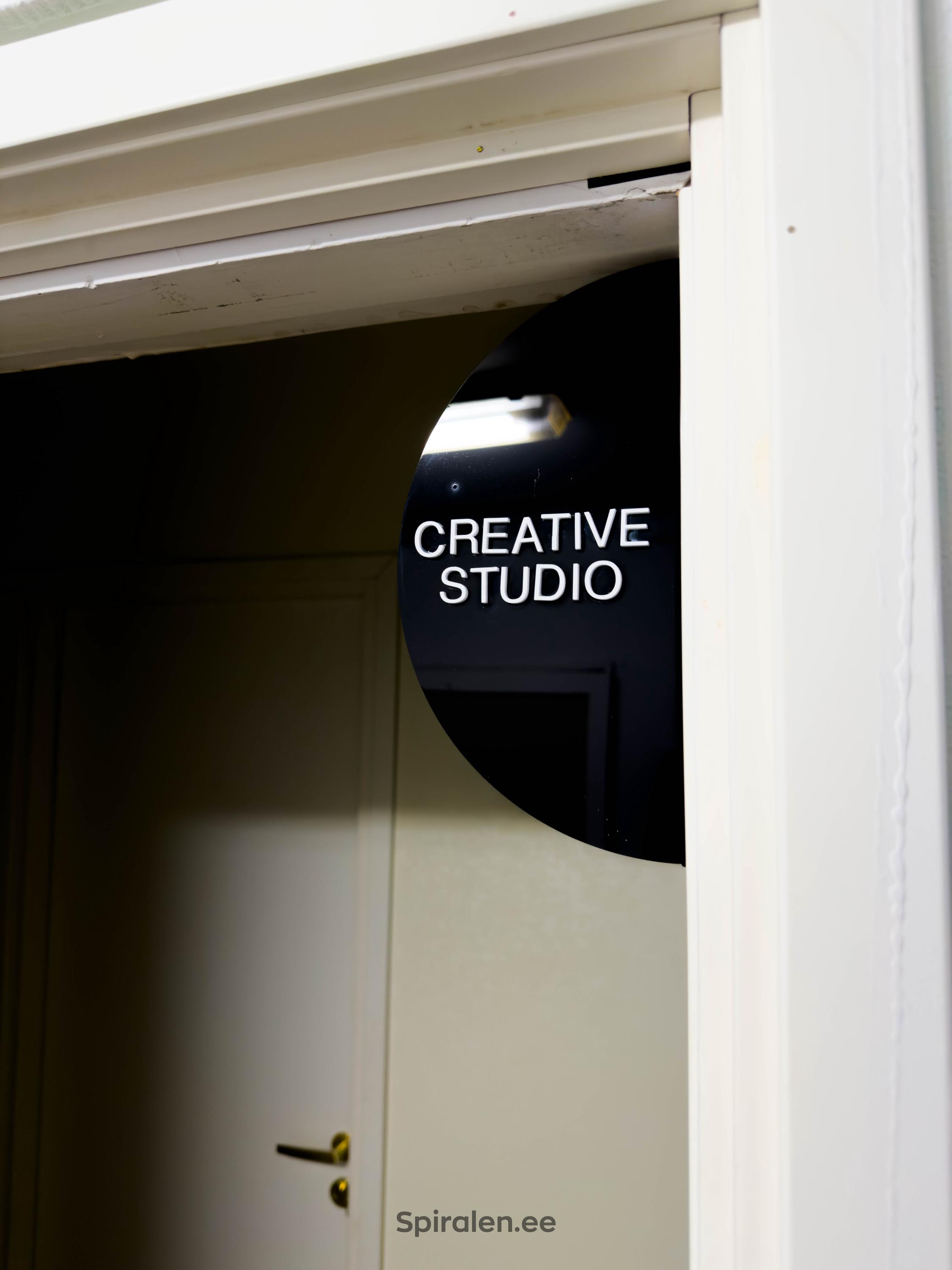 Custom Half Round Acrylic Door Sign | Modern Office & Room Name Plaque ...