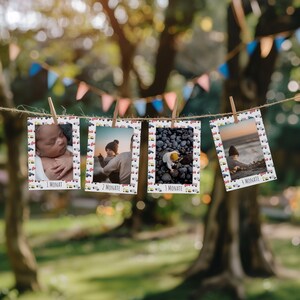 Foto Girlande 1. Geburtstag / Karten für Fotoalbum Erinnerungen "Fahrzeuge“