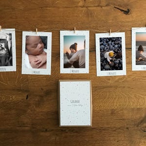 Foto Girlande 1. / 2. / 3. Geburtstag / Karten für Fotoalbum Erinnerungen "Bunte Farbspritzer“
