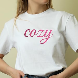 Cozy Embroidered Garment-Dyed T-Shirt, Unisex Soft Pink Tee, Casual Comfort Gift, Minimalist Embroidery Shirt, Everyday Fashion