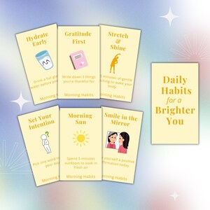 30 tägliche Gewohnheiten für ein strahlenderes Ich Affirmationskarten Selbstliebe und Motivationskarten