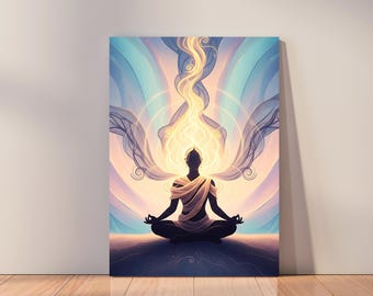 Yoga Meditation Print: Minimalist Zen Wall Art (Digital Download)