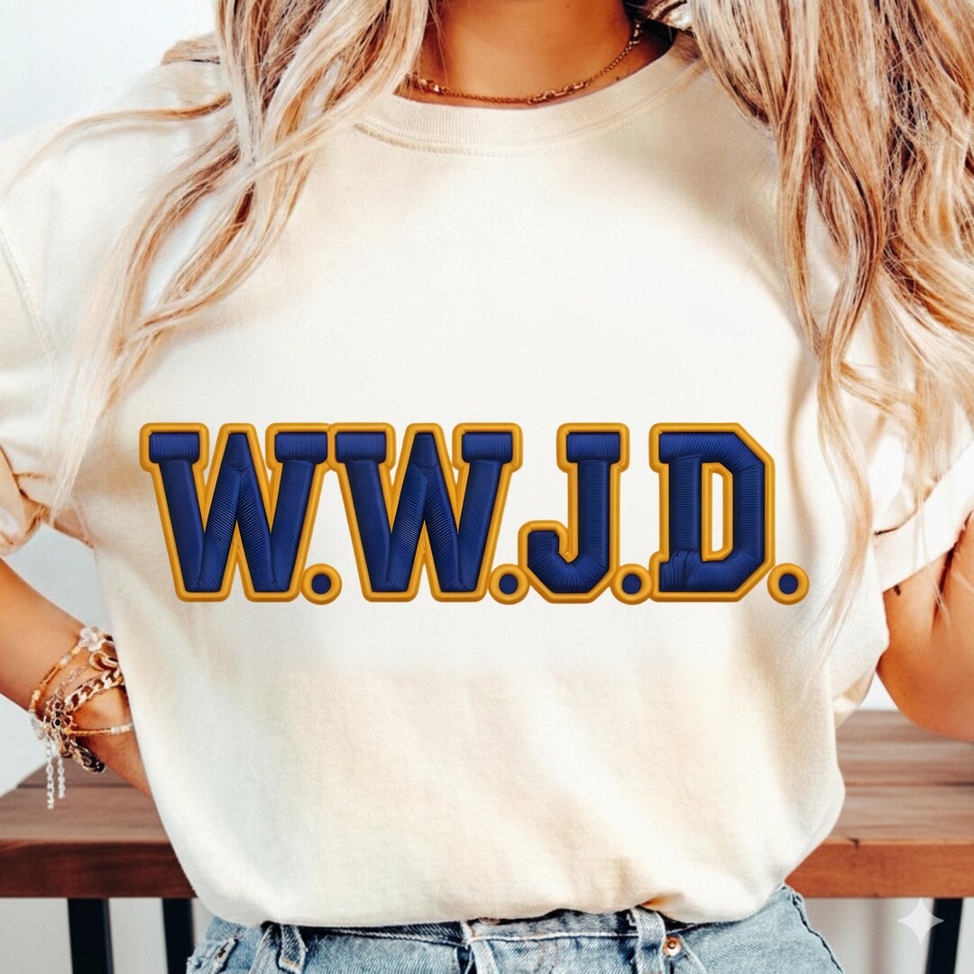 WWJD Patch PNG, Retro Varsity Christian Design (digital Download) - Etsy