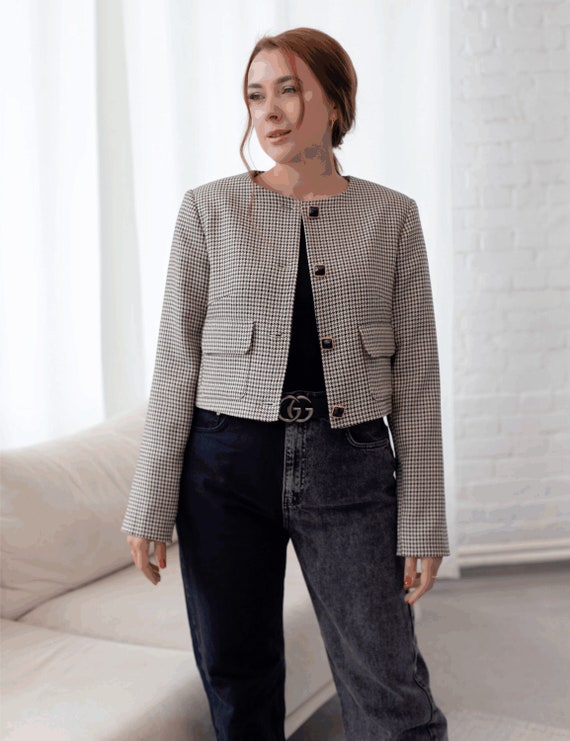 ★GENERAL IDEA★ WOMAN wool booklet short jacket [IVORY] / W 71IeVvaKWtL._SY350_QL65_.jpg