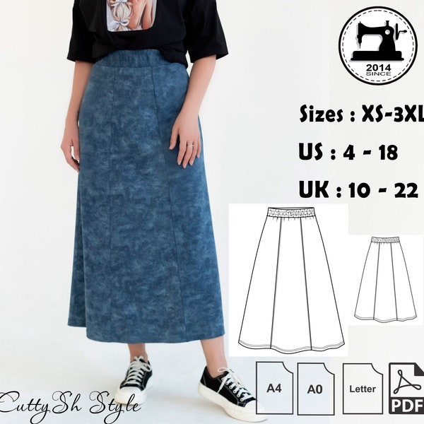 Long Skirt Pdf Pattern