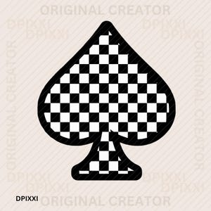 Big Border Checker Spade Frame png * Border Frame Shape Clipart Digital Download | Western Design, Sublimation Design, Digital Download