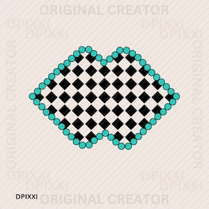 EDITABLE Checker Lips Shape png, svg * Border Frame Clipart Digital Download | Western Design, Sublimation Design, Digital Download
