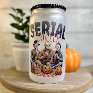 Serial Chiller Horror Glass Can: Spooky Halloween Coffee Cup