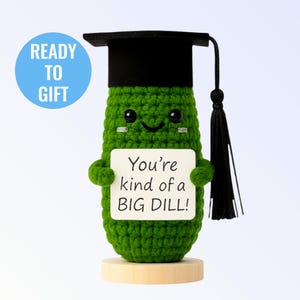 Graduation Gift – Pickle Crochet Plush – Congrats Graduate– Class of 2026
