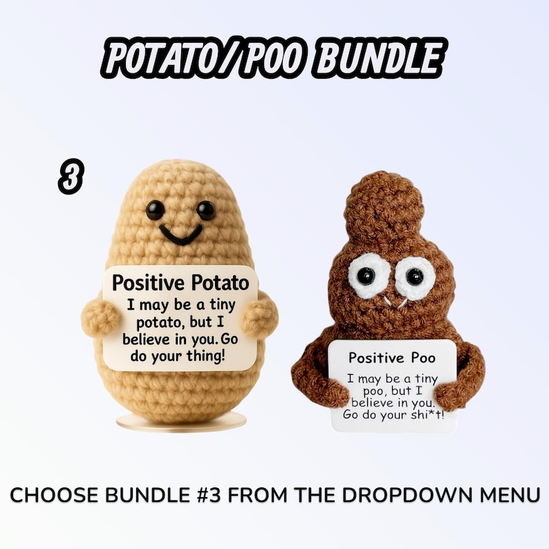 Emotional Support Pickle – Funny Crochet Plush Gift | Amigurumi Encouragement – Thinking of You – Mental Health Support – Bundle & Save Bundle #3