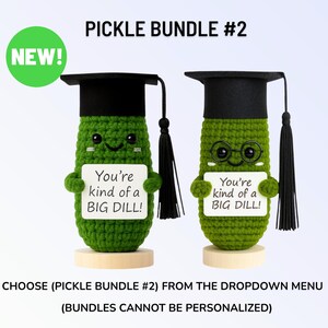 Graduation Gift – Pickle Crochet Plush – Congrats Graduate– Class of 2026 Pickle Bundle #2