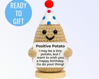 Birthday Potato – Crochet Amigurumi Plush, Funny Gift for Him or Her