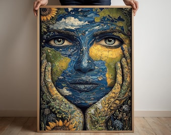 Erdgöttin Matte Poster, Gaia Kunstdruck, Mythologie Dekor