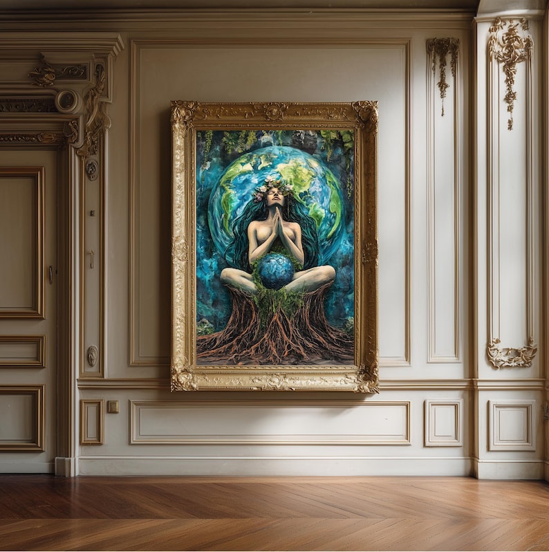 Gaia Goddess Poster | Mother Earth Tree of Life Art Print - Etsy