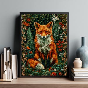 Red Fox Print Wall Art Poster Decor | Nature-Inspired ,Wall Art for Animal Lovers, Home Decoration, Nursery Decor, Gift Idea, Forest Theme
