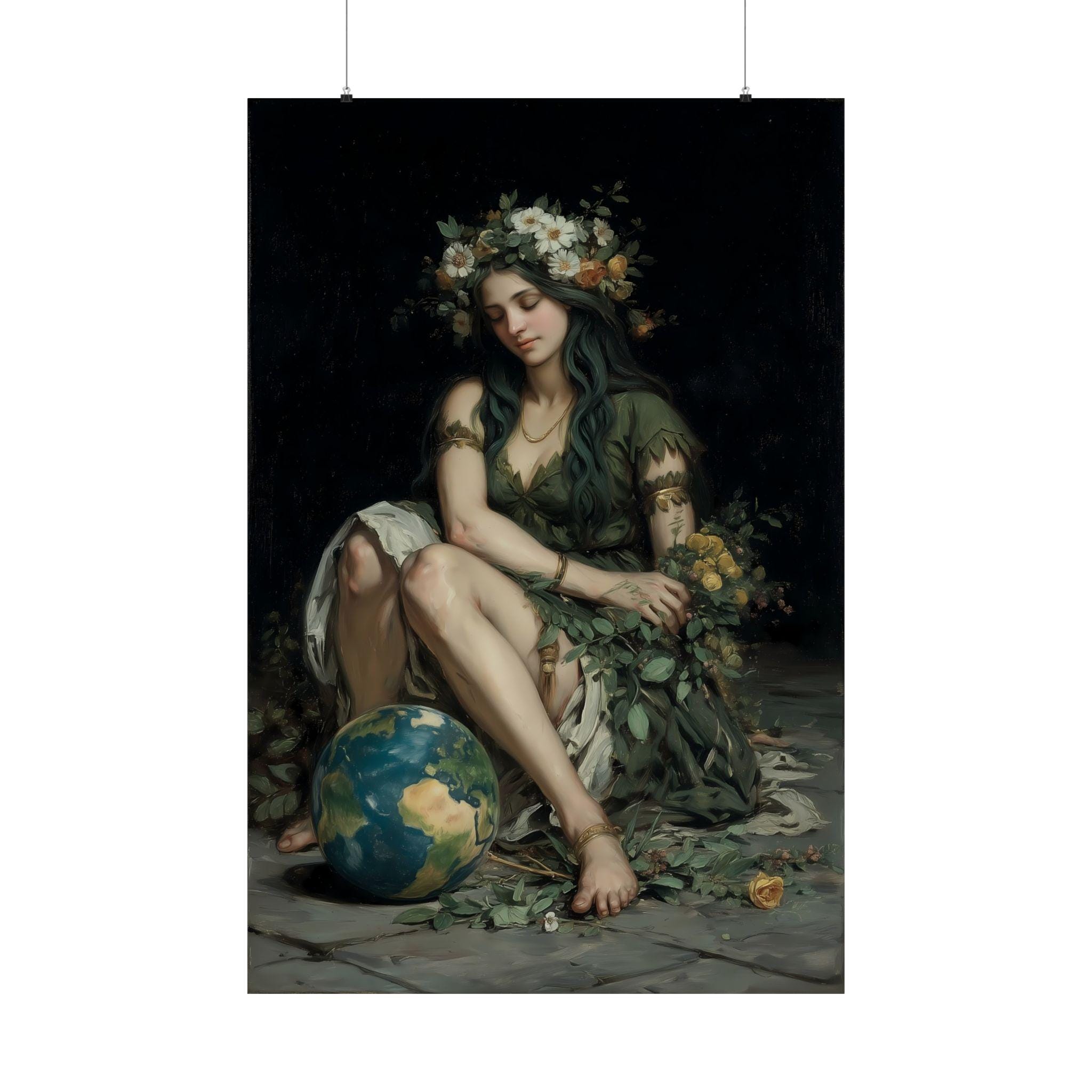 Gaia Goddess | Mother Earth Poster Print Wall Art | Divine Feminine - Etsy