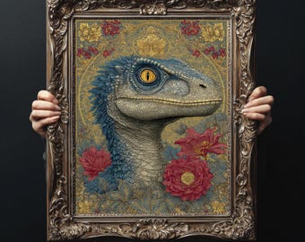 Dinosaur Wall Art Print Poster, Vintage Nursery Home Decor,  Dino Lovers Artwork