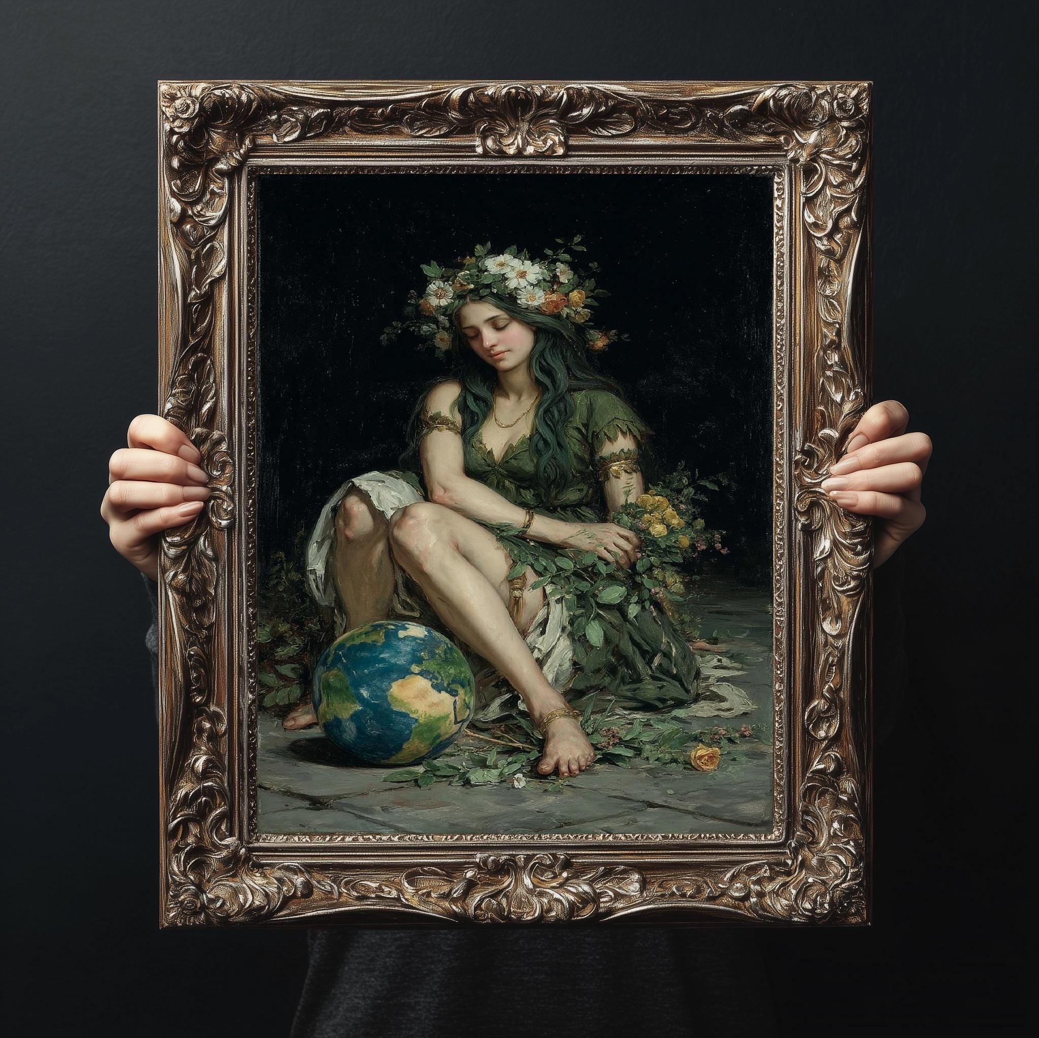 Gaia Goddess | Mother Earth Poster Print Wall Art | Divine Feminine - Etsy