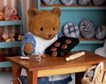 Puppenhaus American Cookies – Wichtel Bäckerei | Mini Gebäck, Miniatur Backwaren 1:12, Maileg