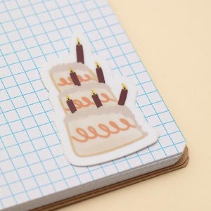Adesivi per torte di compleanno | Carino e impermeabile – Per agende, diari, regali