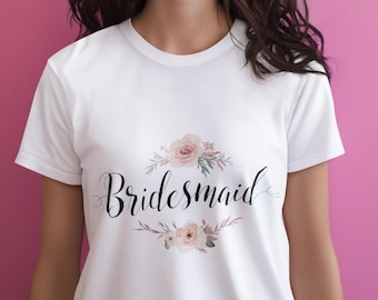 Bridesmaid T-Shirt | Custom Bridal Party Shirt | Wedding Party Tee | Matching Bachelorette Shirts | Bride Squad Gift