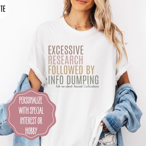 Cadeau drôle de chemise d'autisme pour un ami autiste, t-shirt personnalisé d'intérêt spécial, chemise de sensibilisation aux couleurs de confort de vidage d'informations pour le syndrome d'Aspergers