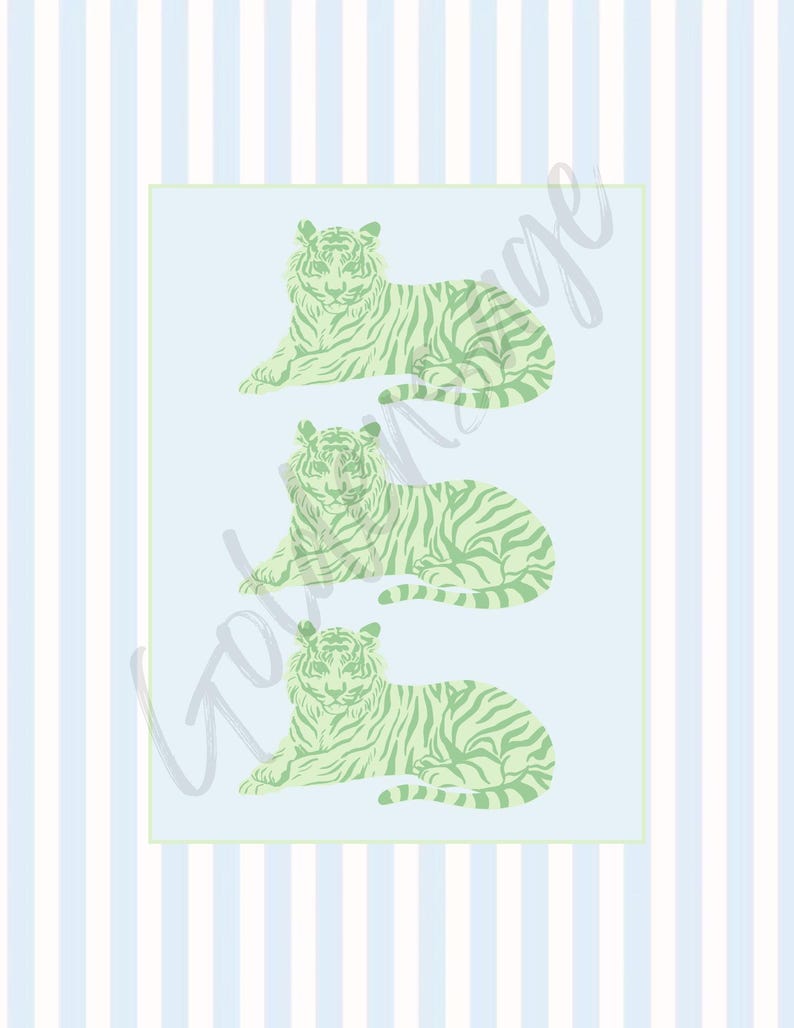 Arte mural inspirado en Clemson / Decoración de dormitorio inspirada en Clemson / Láminas florales inspiradas en Clemson / Descarga digital de estética para habitaciones universitarias imagen 4