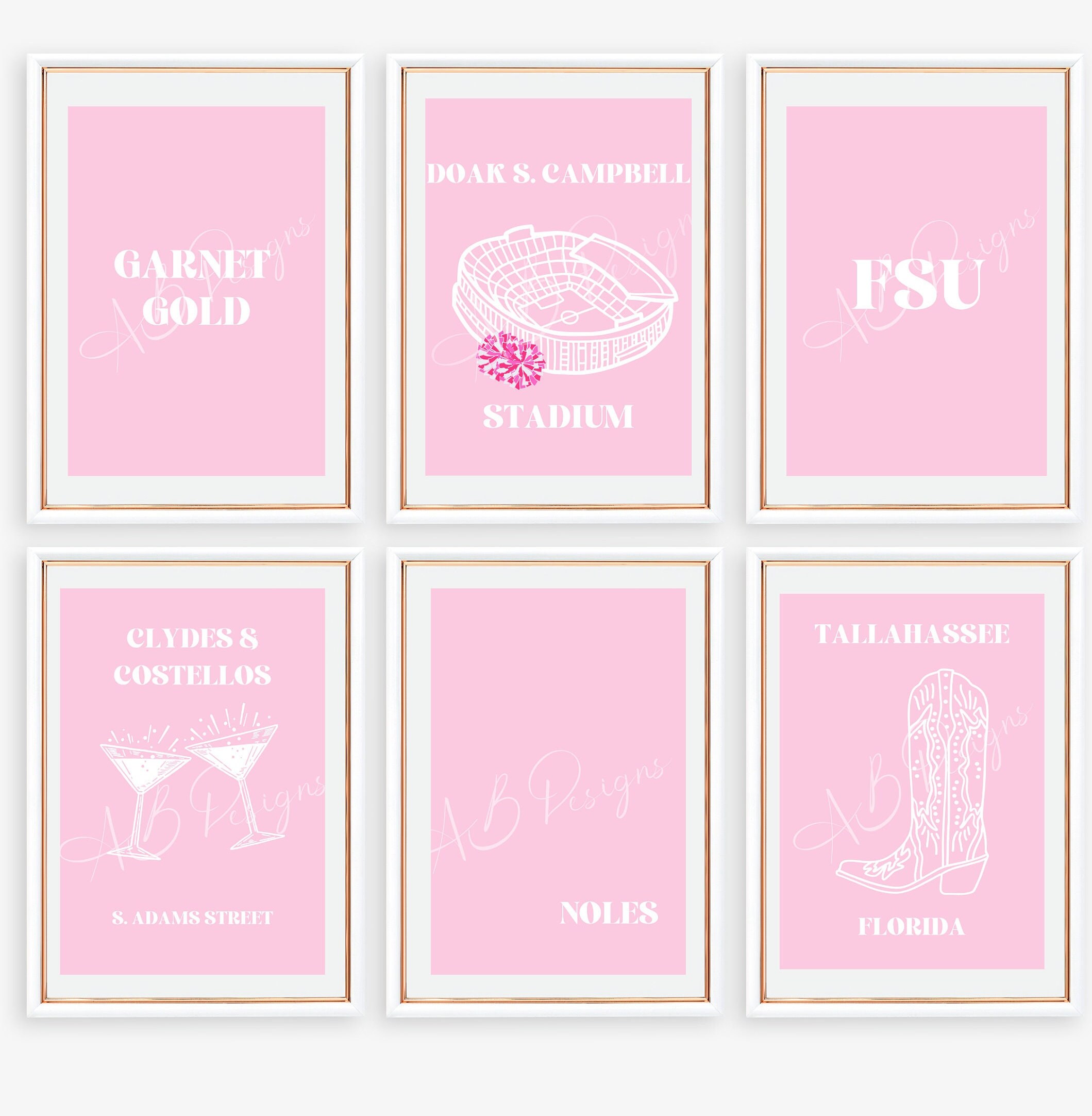 College Prints Florida State Wall Prints College Wall Art Trendy Prints