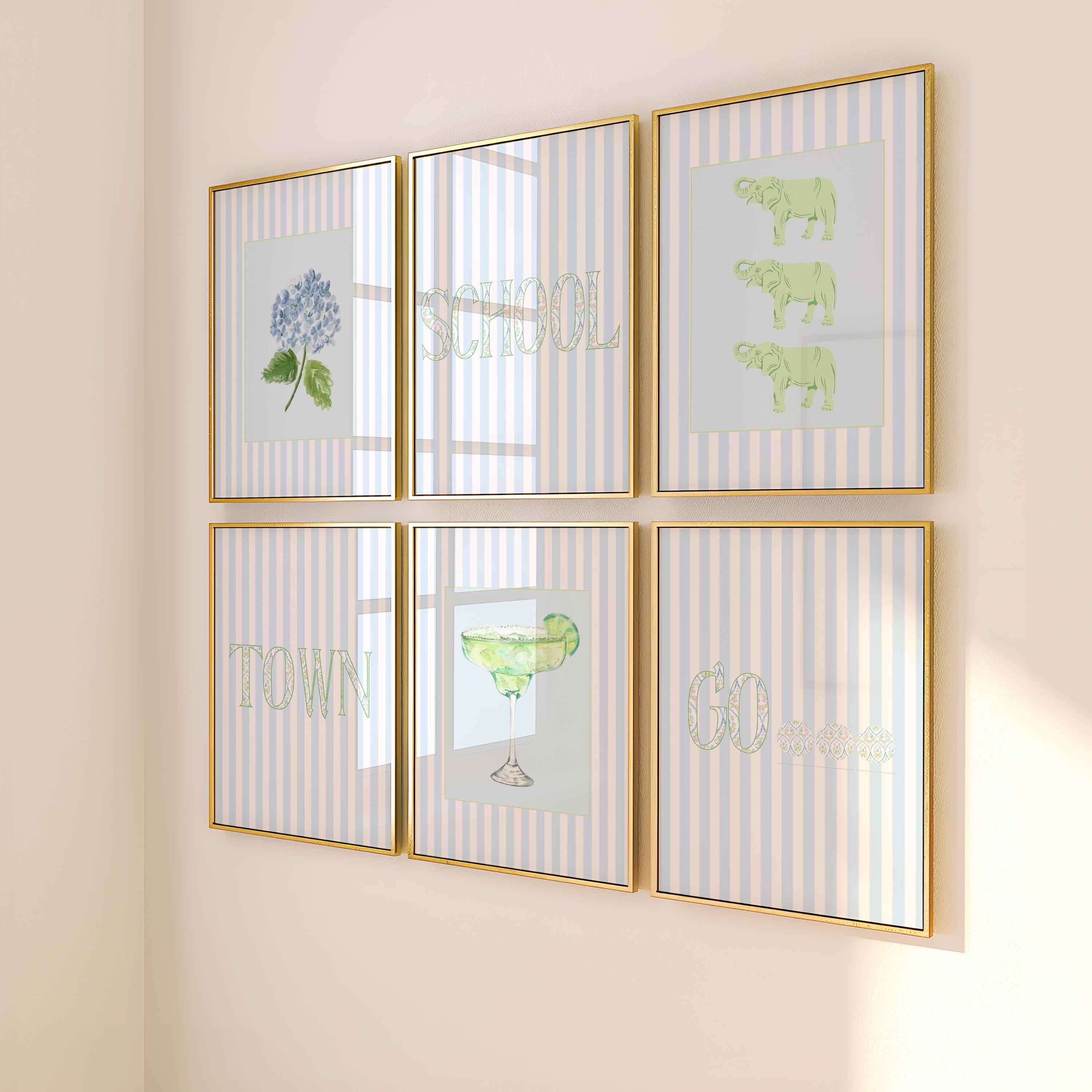 College Prints Custom College Prints Custom wall art Custom College Prints Custom dorm decor Custom wall art Custom stripe decor