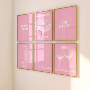 Impresiones universitarias Impresiones de pared del estado de Iowa Arte de pared universitario Impresiones de moda Arte de pared preppy Decoración de dormitorio de Iowa Mercancía del estado de Iowa Arte de pared
