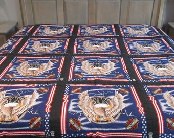 Harley Davidson Quilted Bandanna Bedspread