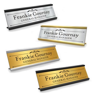 Personalized Desk Name Plate: Custom Engraved Office Decor (2.5