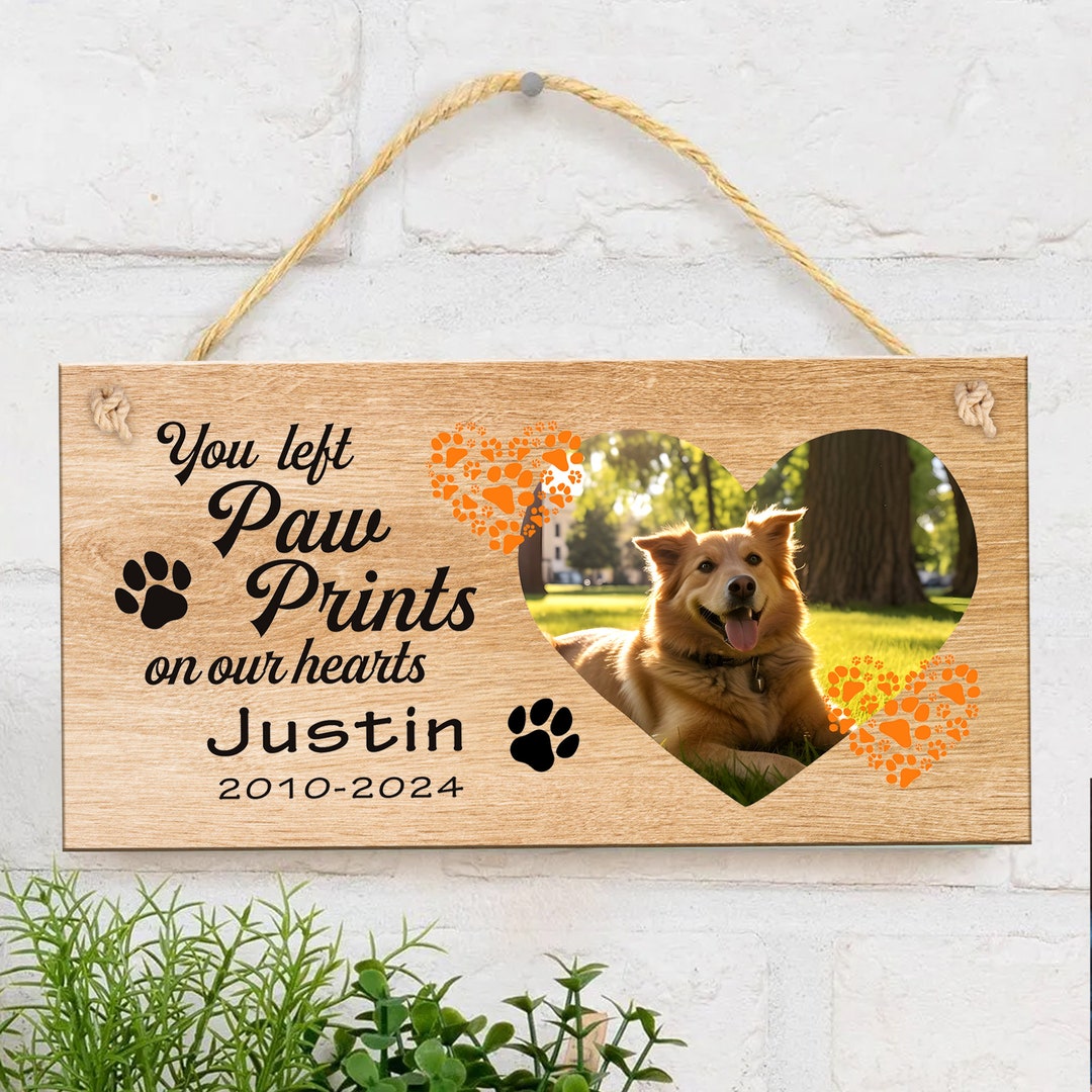 Personalized Pet Memorial Plaque: Custom Dog & Cat Bereavement Gift - Etsy