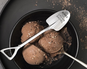 Personalized Ice Cream Shovel: Engraved Stainless Steel Spoon, Birthday Gift