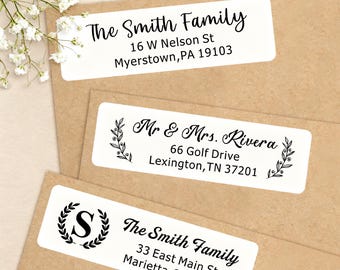 Personalized Return Address Labels, Custom Address Stickers on Sheets, Custom Address Stickers (99-990 Labels