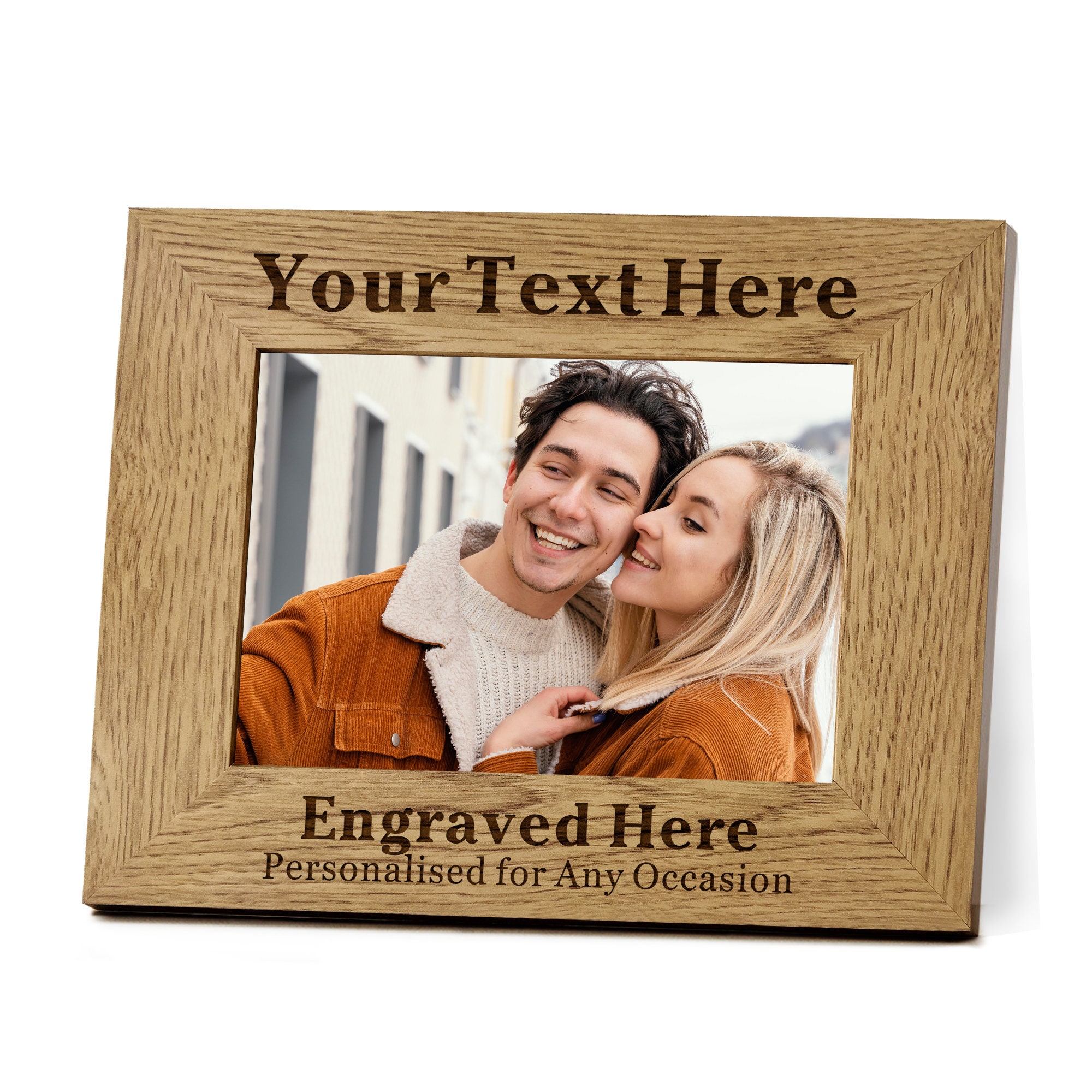 Personalized Picture Photo Frame Laser Engraved Wood Frame 7x 5 Wooden Picture Photo Frame