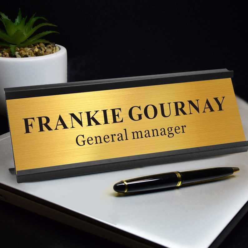 Personalized Office Name Plate for Desk 2.5 X 7 Custom Engraved Name ...