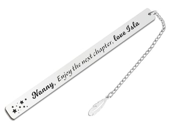 Engraved Metal Bookmark: Personalized Teacher or Book Lover Gift