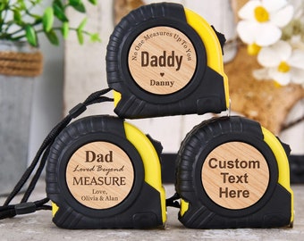 Tape Measure Personalized Gifts for Men Him Dad Engraved Measuring Tape 16FT Father's Day Birthday Christmas Gifts for Dad Papa Grandpa