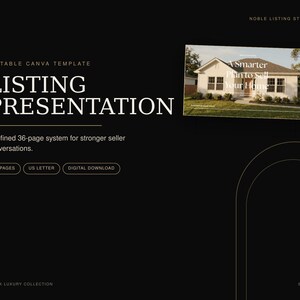 Real Estate Listing Presentation Canva Template | Seller Consultation Deck | Editable Agent Marketing Kit