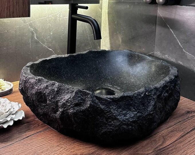 Granite Stone Bathroom Sink - Etsy