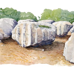 Reliquie della colonna di Atene, stampa ad acquerello, Giclée in edizione limitata, ricordo di viaggio greco, Tempio Olimpico, arte di viaggio culturale,