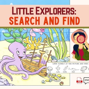 Search and Find Game: Hidden Object Activity, Cute Hidden Pictures for Kids, I Spy and Scavenger Hunt, Preschool & Kindergarten Worksheets