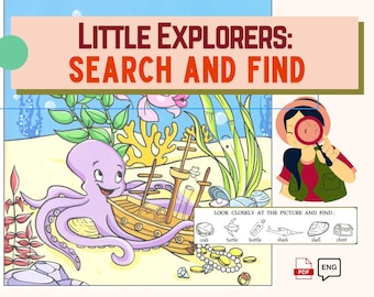 Search and Find Game: Hidden Object Activity, Cute Hidden Pictures for Kids, I Spy and Scavenger Hunt, Preschool & Kindergarten Worksheets